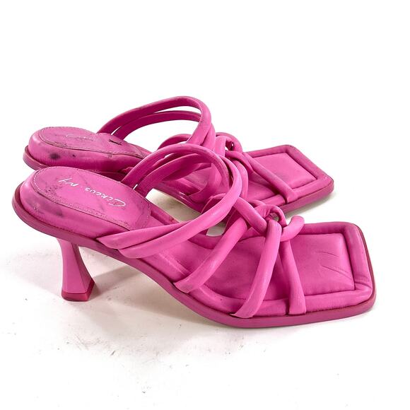 Circus By Sam Edelman Savanna Sandal 7.5 Pink Heels Mules Slip On Resort Cruise - Picture 3 of 6